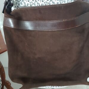 Banana Republic Dark Brown Suede Large Bag